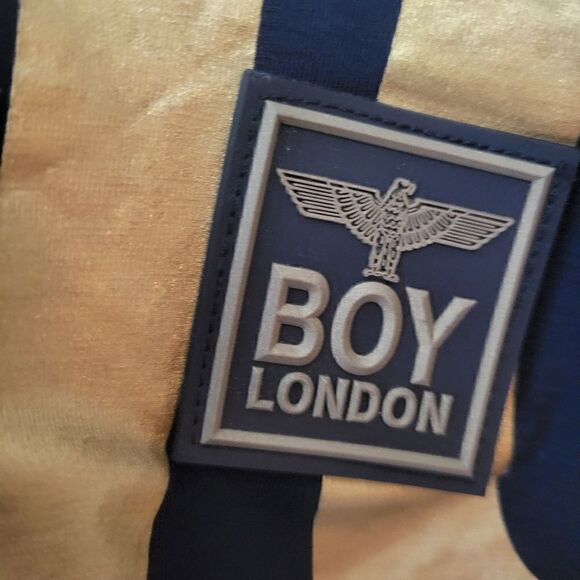 Boy London Oversized OS Unisex Batwing Tee Gold & Black - Picture 7 of 16